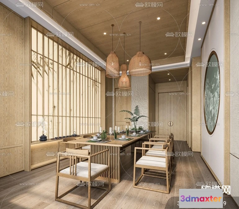 1535726 - TEA ROOM - 3D Model For Interior Design - 11033 3D Max