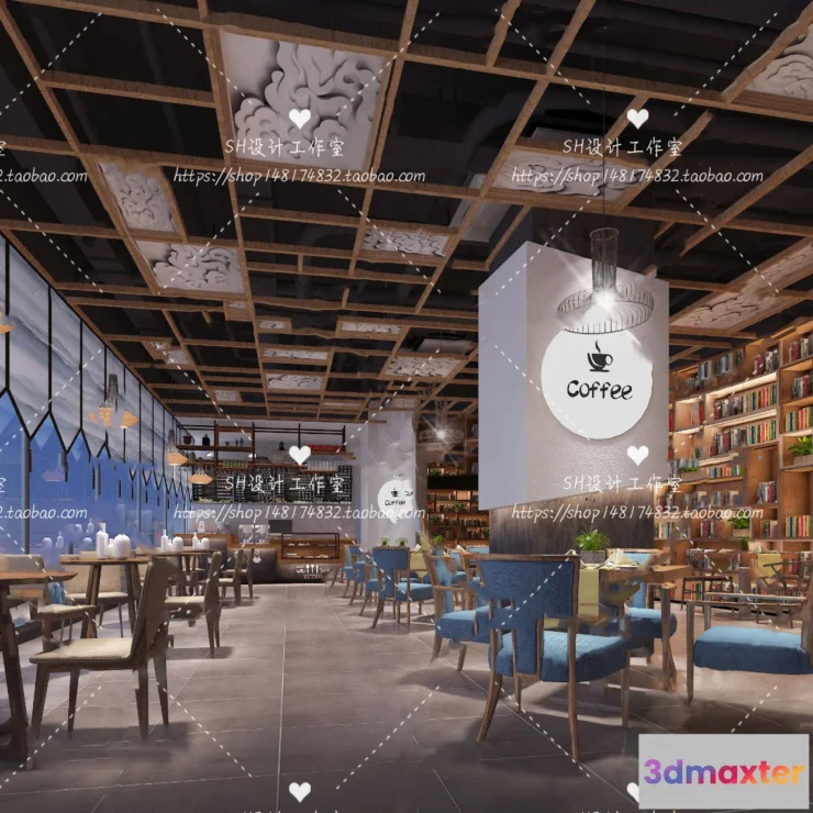1116188 - COFFEE SHOP 3D SCENES - VRAY RENDER - 76