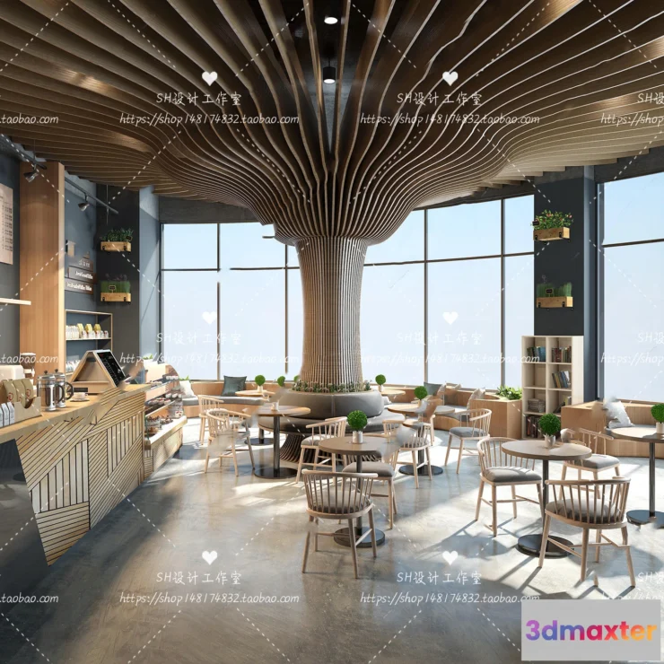 1116202 - COFFEE SHOP 3D SCENES - VRAY RENDER - 83