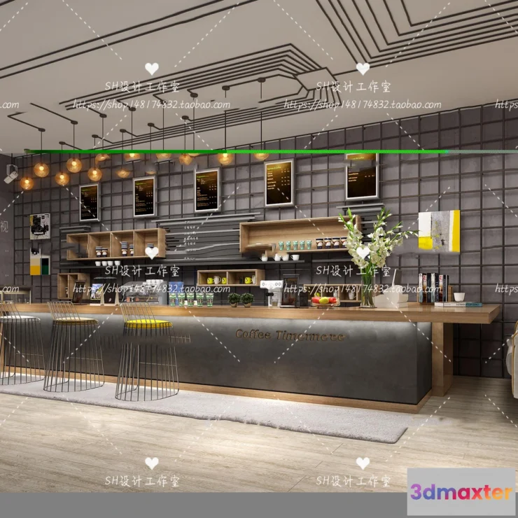 1116236 - COFFEE SHOP 3D SCENES - VRAY RENDER - 100