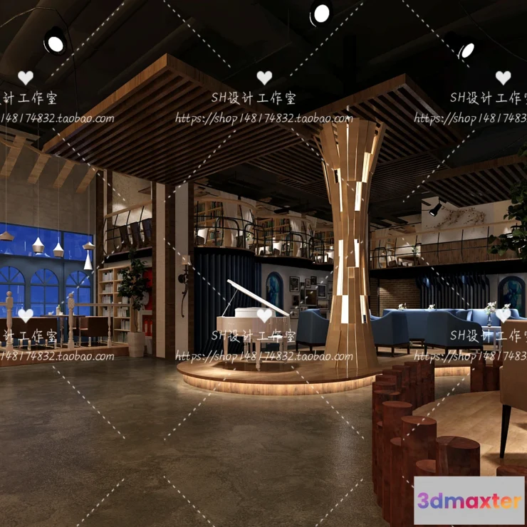 1116238 - COFFEE SHOP 3D SCENES - VRAY RENDER - 101