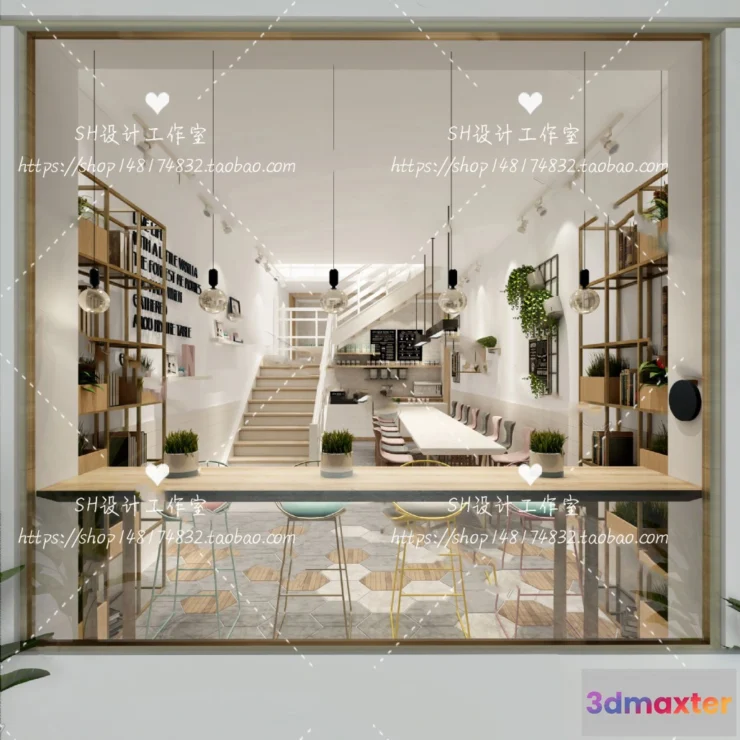 1116244 - COFFEE SHOP 3D SCENES - VRAY RENDER - 104