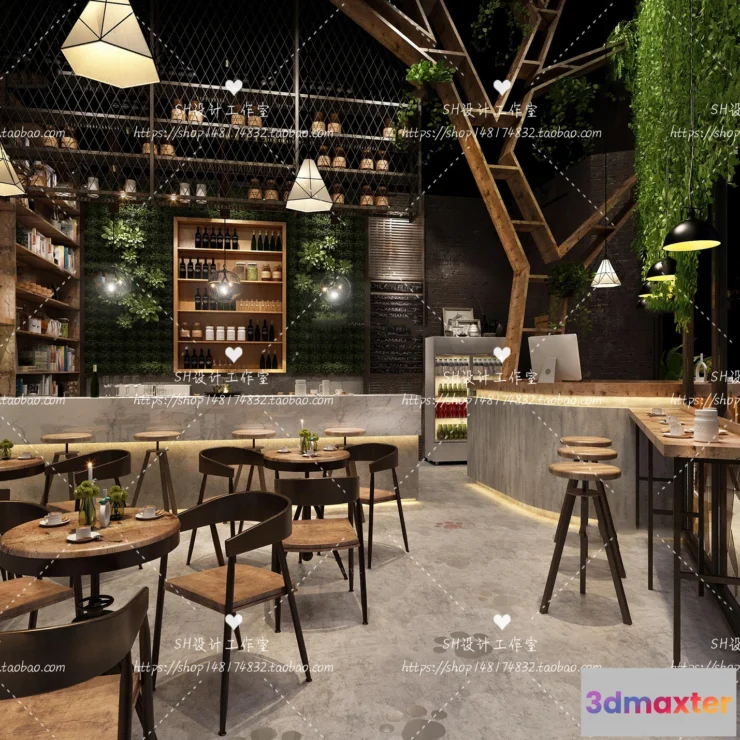 1116290 - COFFEE SHOP 3D SCENES - VRAY RENDER - 127