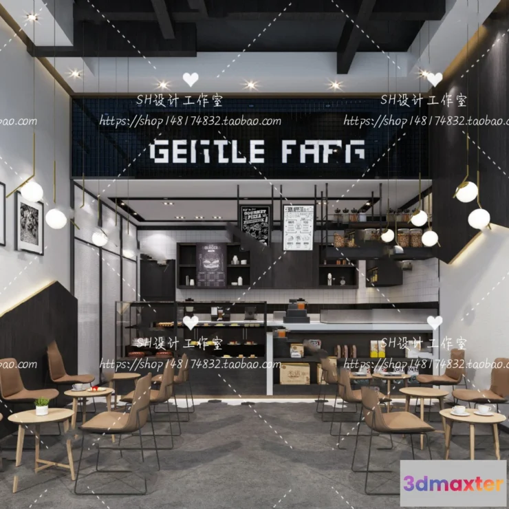 1116292 - COFFEE SHOP 3D SCENES - VRAY RENDER - 128