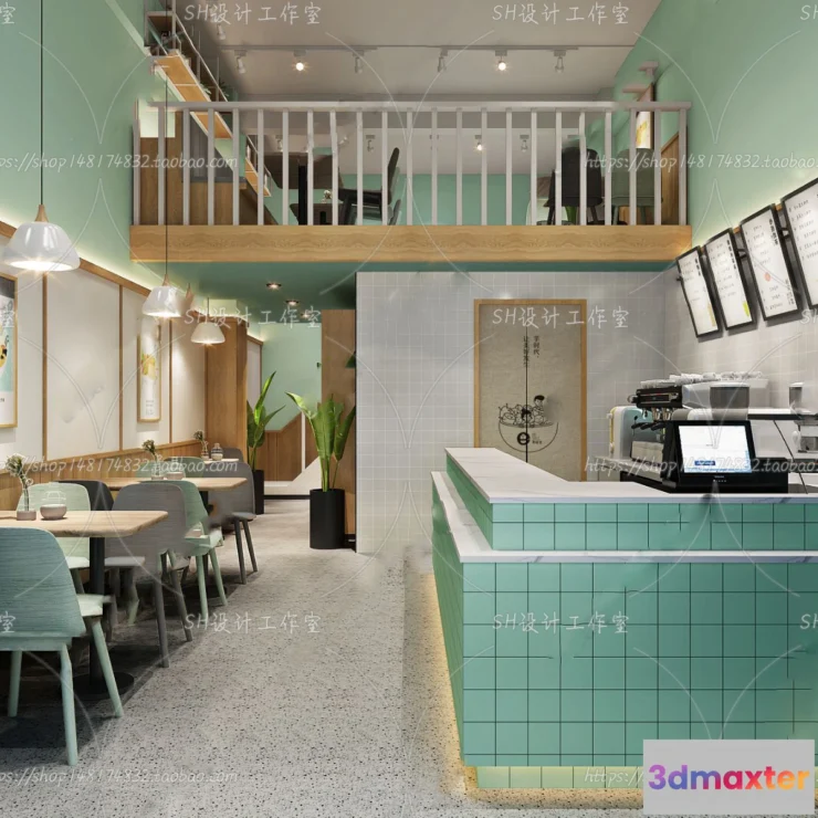 1116376 - COFFEE SHOP 3D SCENES - VRAY RENDER - 170