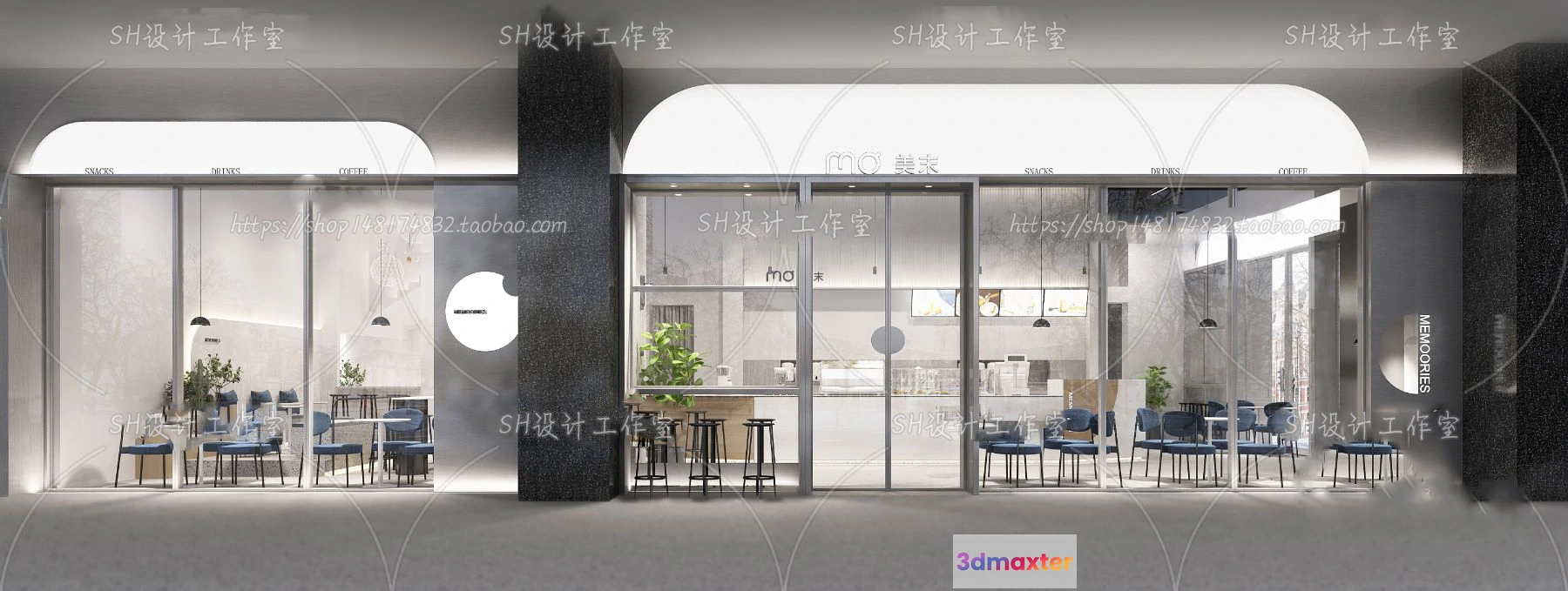 1116398 - COFFEE SHOP 3D SCENES - VRAY RENDER - 181