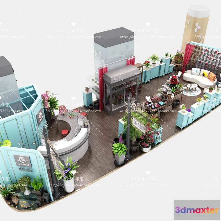 1116486 - FLOWER SHOP 3D SCENES - VRAY RENDER - 03