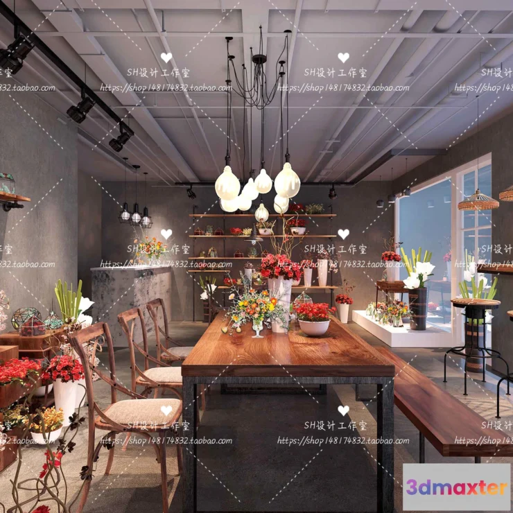 1116524 - FLOWER SHOP 3D SCENES - VRAY RENDER - 22