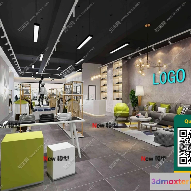 1250314 - CLOTHING STORE - VRAY  CORONA - 3D MODEL - 6281