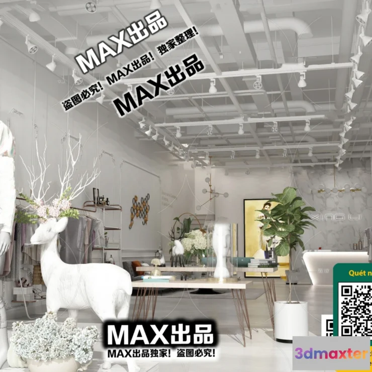 1250332 - CLOTHING STORE - VRAY  CORONA - 3D MODEL - 6290