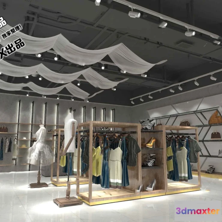 1250366 - CLOTHING STORE - VRAY  CORONA - 3D MODEL - 6307