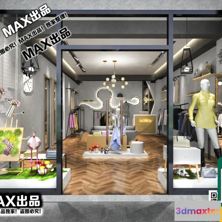 1250376 - CLOTHING STORE - VRAY  CORONA - 3D MODEL - 6312
