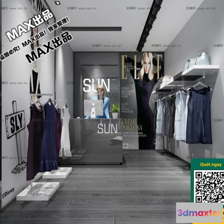 1250406 - CLOTHING STORE - VRAY  CORONA - 3D MODEL - 6327