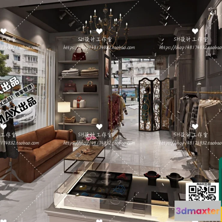 1250448 - CLOTHING STORE - VRAY  CORONA - 3D MODEL - 6348