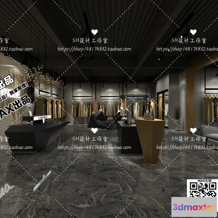 1250468 - CLOTHING STORE - VRAY  CORONA - 3D MODEL - 6358
