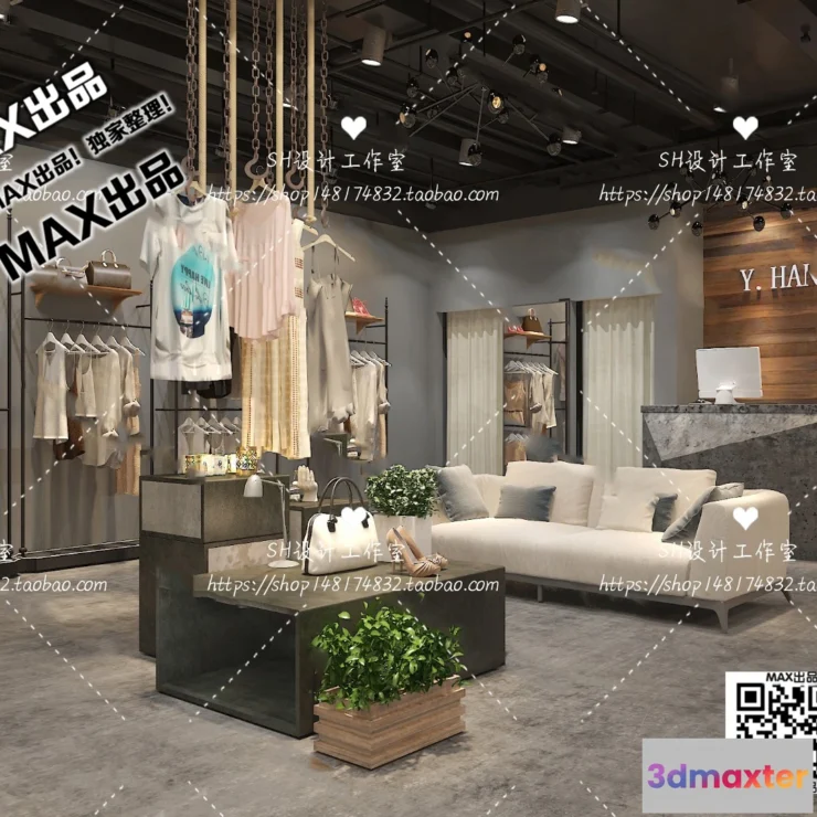 1250486 - CLOTHING STORE - VRAY  CORONA - 3D MODEL - 6367