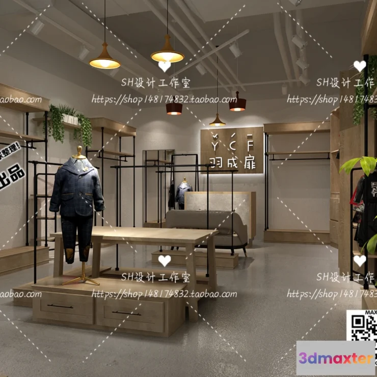 1250488 - CLOTHING STORE - VRAY  CORONA - 3D MODEL - 6368