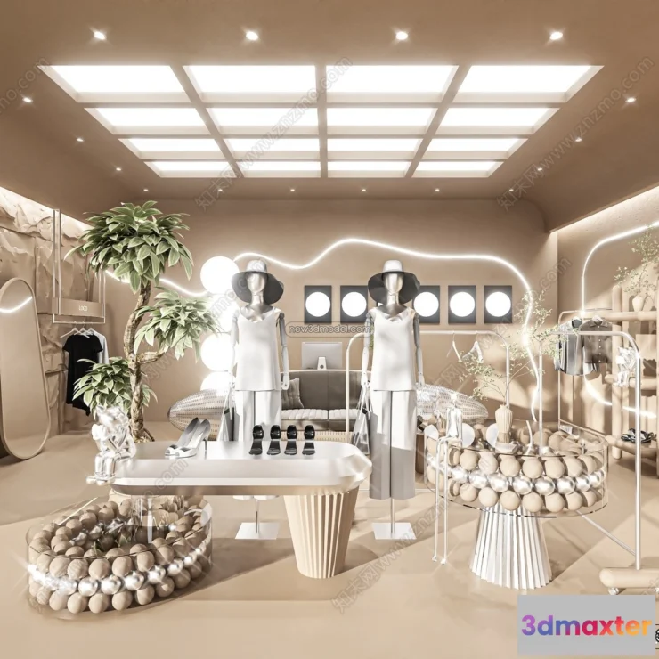 1369832 - Clothing Store - Shop - 3D Interior Scene - 3D Models - 006 3D Max