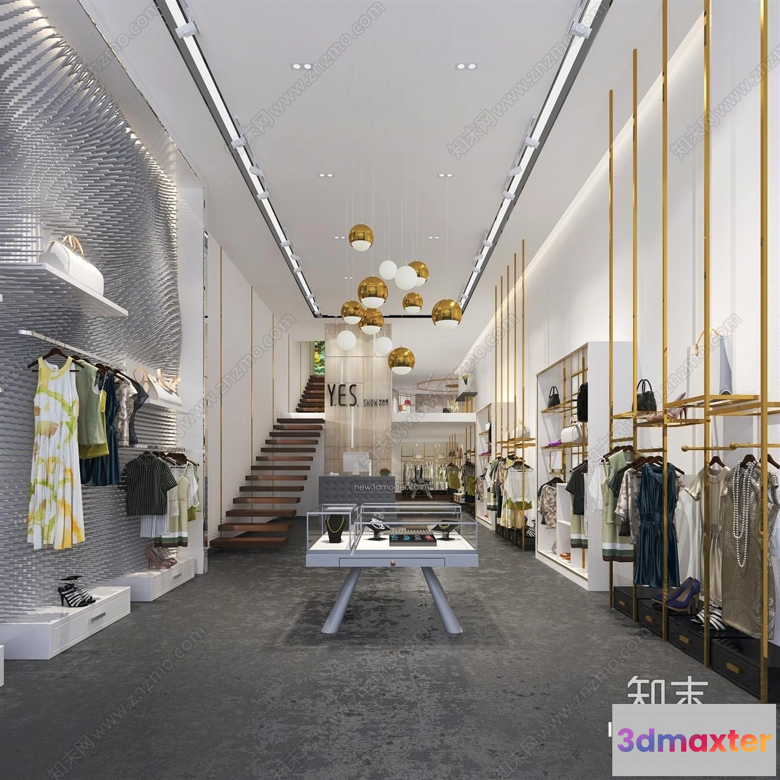 1371841 - Clothing Store - Shop - 3D Interior Scene - 3D Models - 036 3D Max