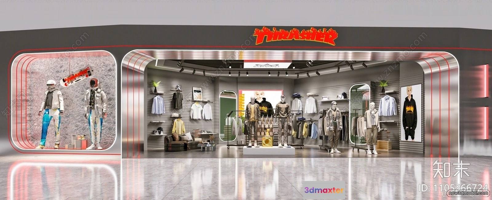 1373533 - Clothing Store - Shop - 3D Interior Scene - 3D Models - 062 3D Max