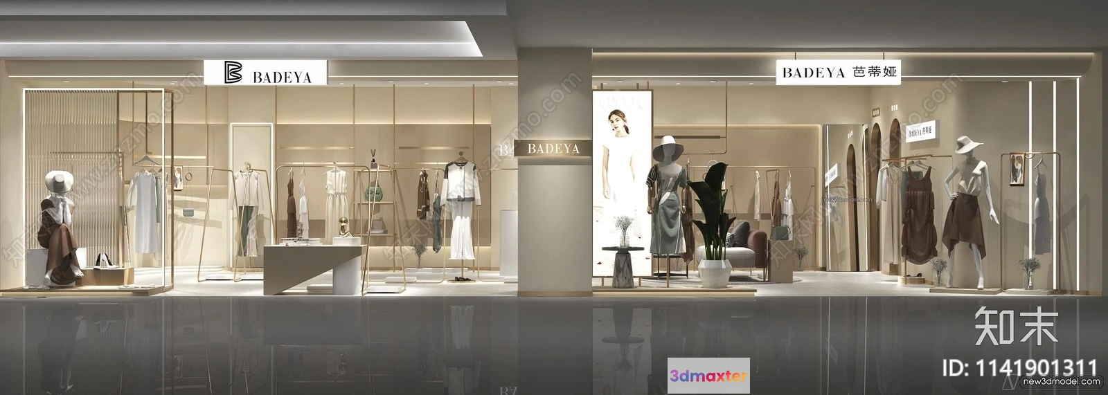 1376181 - Clothing Store - Shop - 3D Interior Scene - 3D Models - 102 3D Max