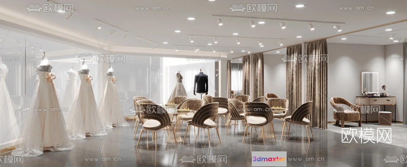 1384099 - Bridal Shop - Wedding Store - Interior Desgin 3D Scene - 004 3D Max