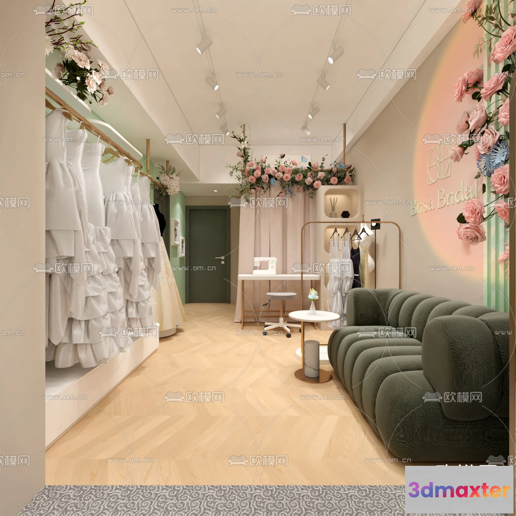 1387045 - Bridal Shop - Wedding Store - Interior Desgin 3D Scene - 049 3D Max