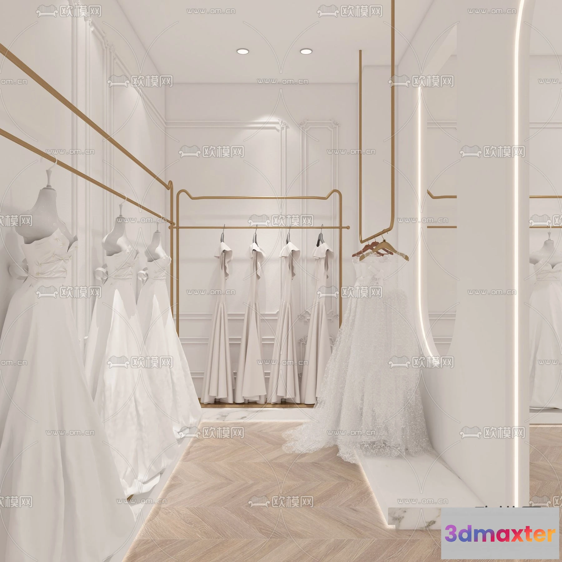 1387240 - Bridal Shop - Wedding Store - Interior Desgin 3D Scene - 052 3D Max