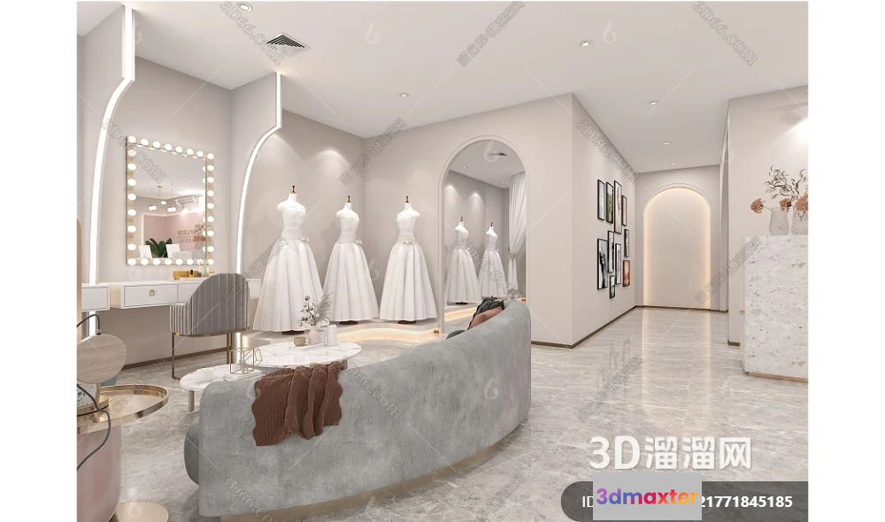 1388440 - Bridal Shop - Wedding Store - Interior Desgin 3D Scene - 070 3D Max