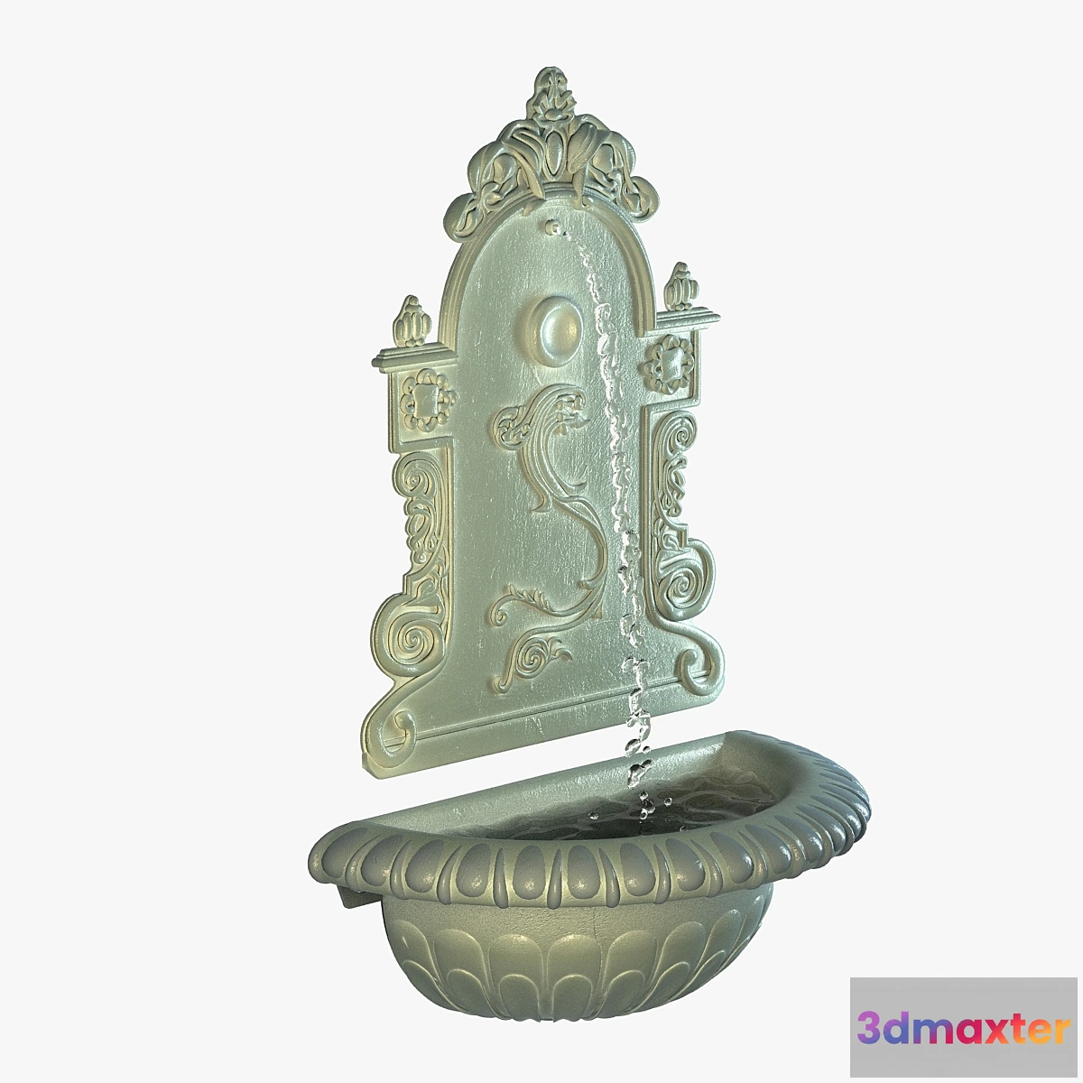1267754 - Cast iron wall mounted drinking fountain 3D Max