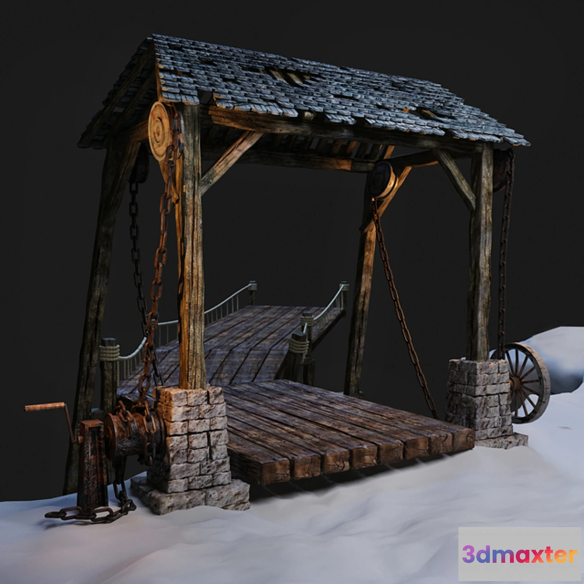 1270077 - The vertical lift bridge (old) 3D Max