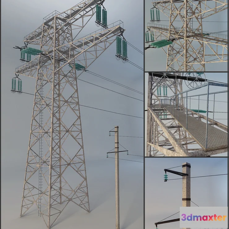1270167 - Power transmission line 3D Max