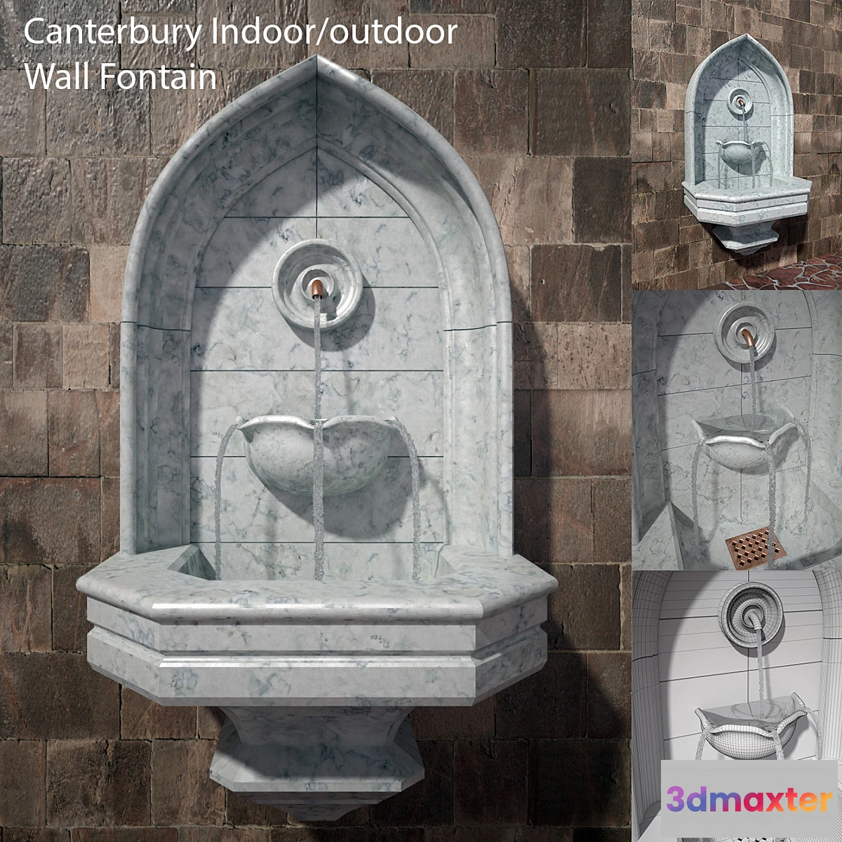 1273706 - Canterbury Wall Fontain 3D Max