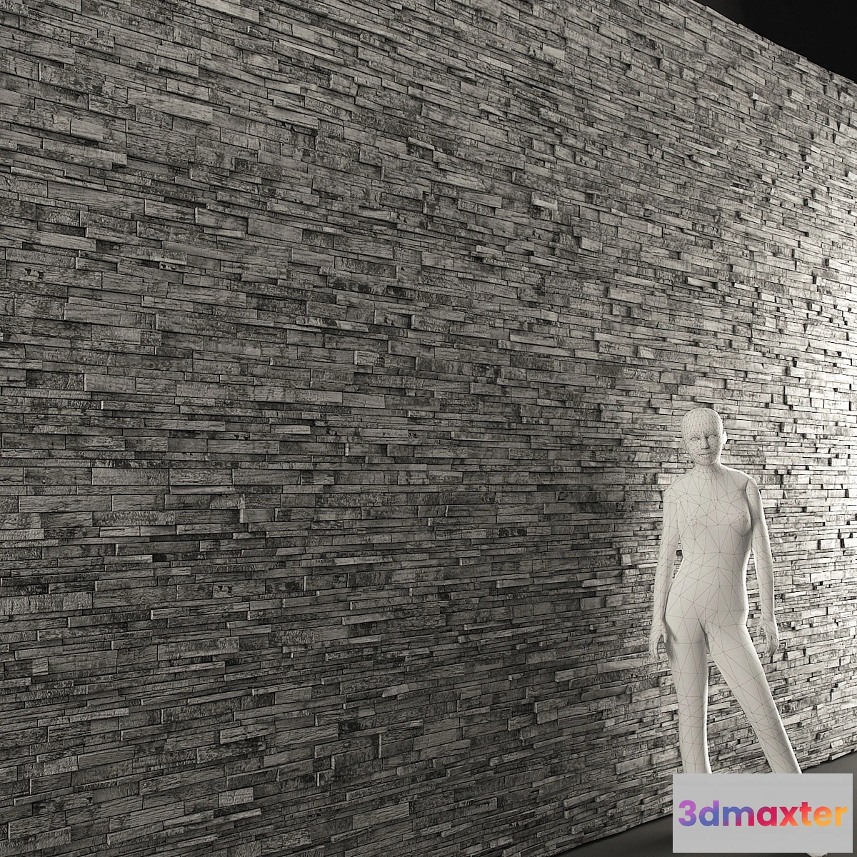 1276934 - Stone Wall 35×105 m 3D Max