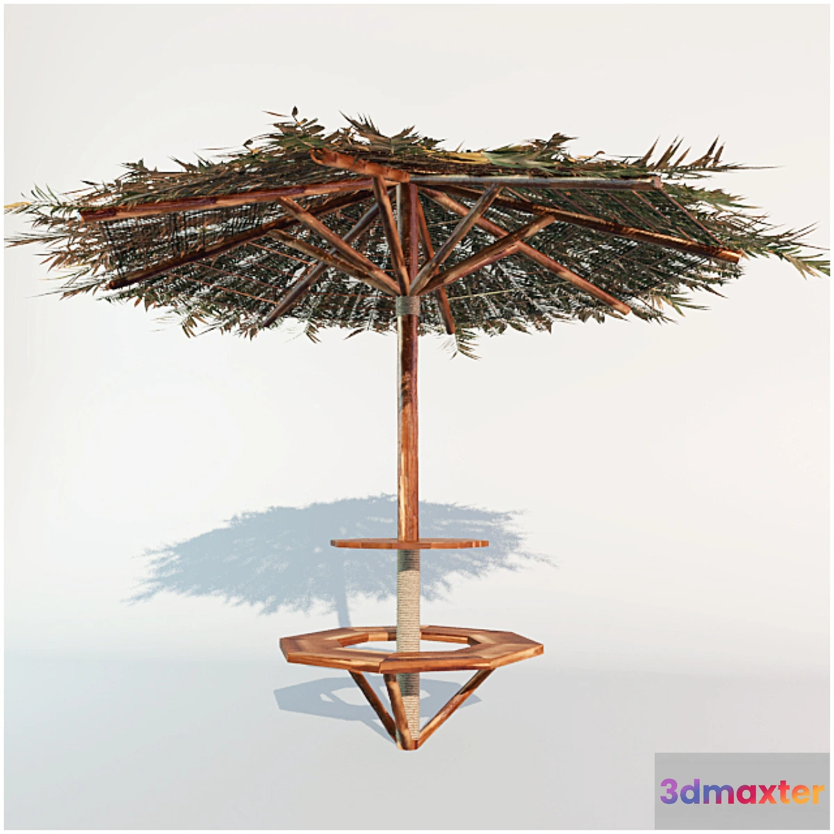 1285484 - parasol from the leaves of cane 3D Max