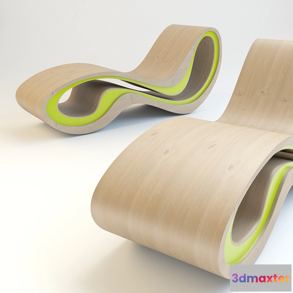 1285854 - chair chaise Punkalive High Roller by Karim Rashid 3D Max