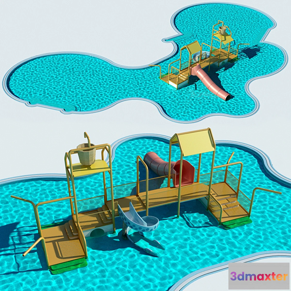 1288400 - Water Tower and pool _ AquaTower_and_Waterpool 3D Max