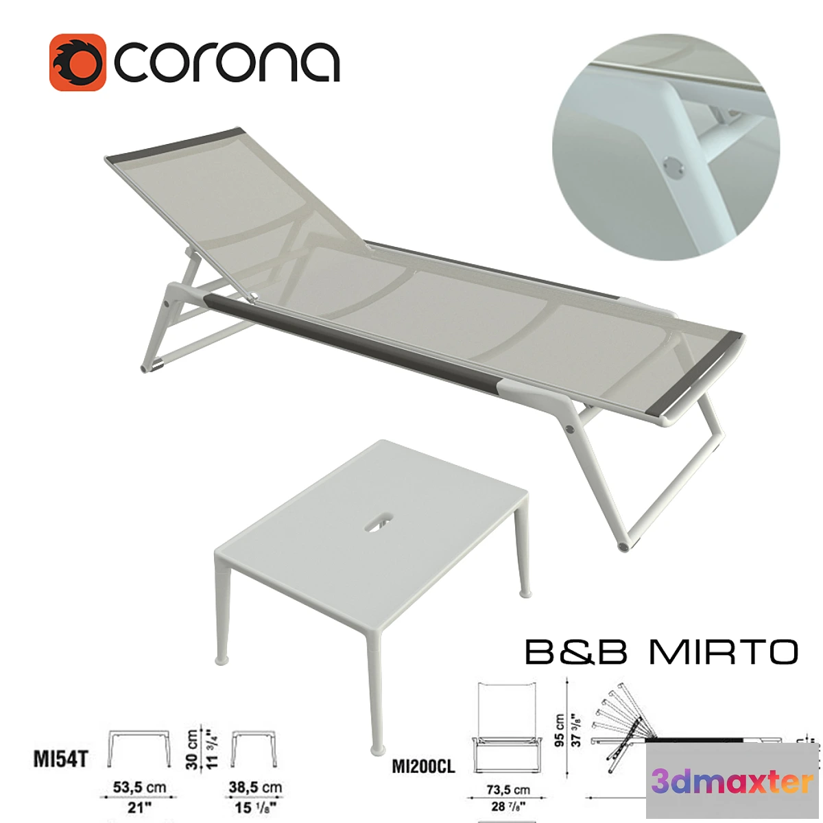 1288834 - b&b MIRTO MI200CL  recliner 3D Max