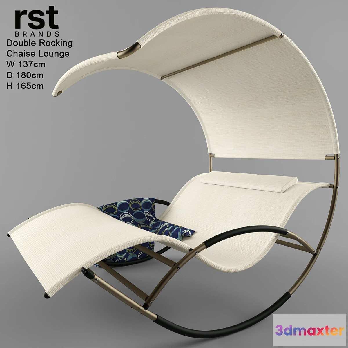 1293289 - Double Rocking Chaise Lounge 3D Max
