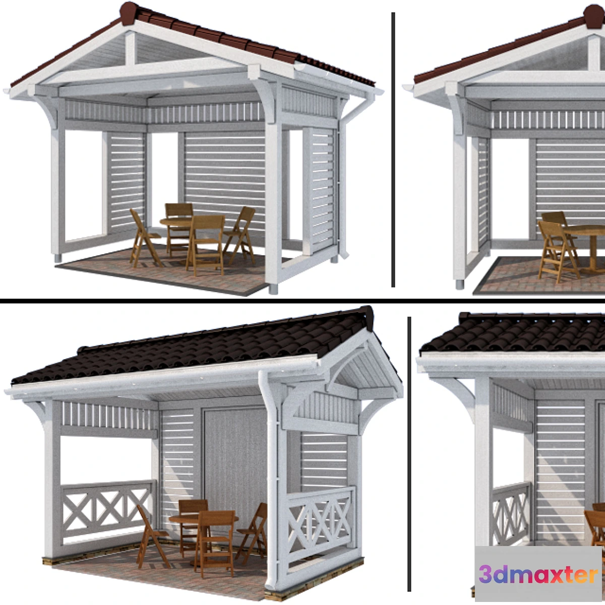 1296291 - Arbor in a modern style (2 options) - No.2 3D Max