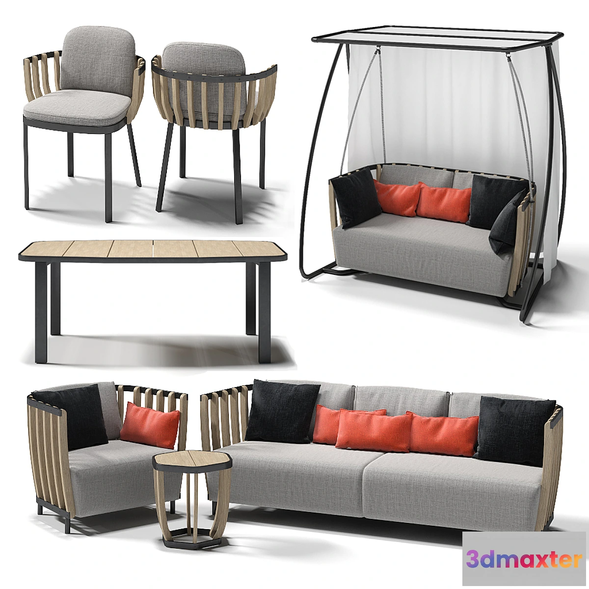 1301607 - Ethimo swing collection set 3D Max