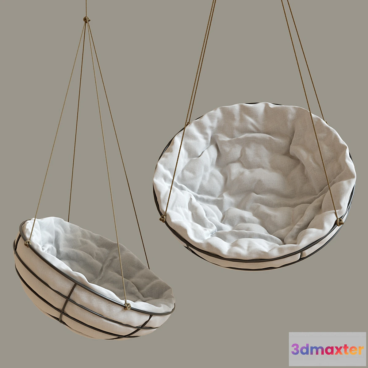 1322746 - Suspended chair swing “cloud lock Papasan” 3D Max