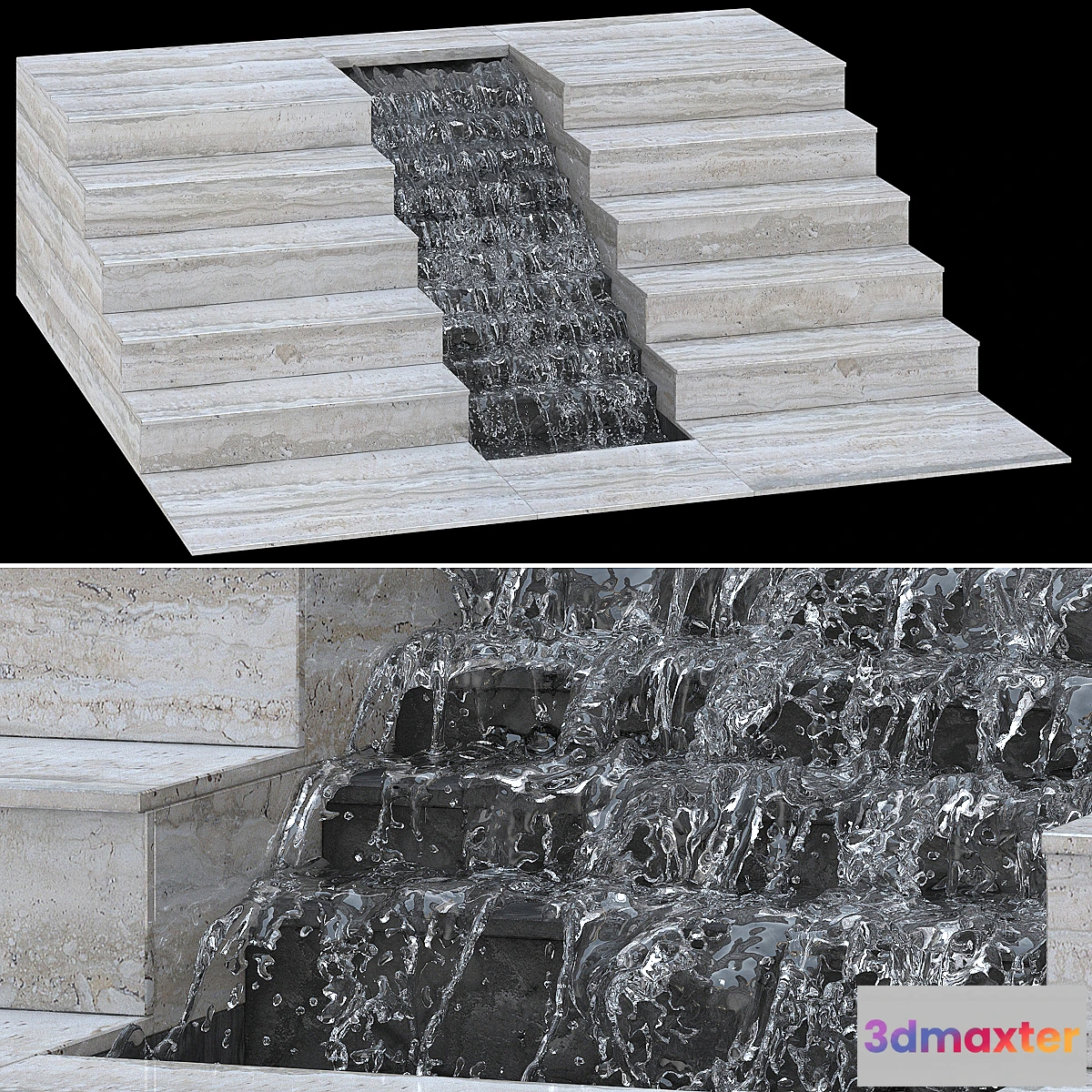 1331519 - Waterfall fountains stairs_007 3D Max