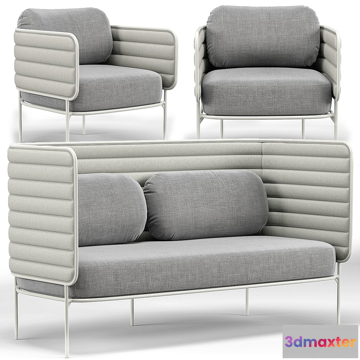 1332310 - Capsule Outdoor Settee And Lounge Chair 3D Max