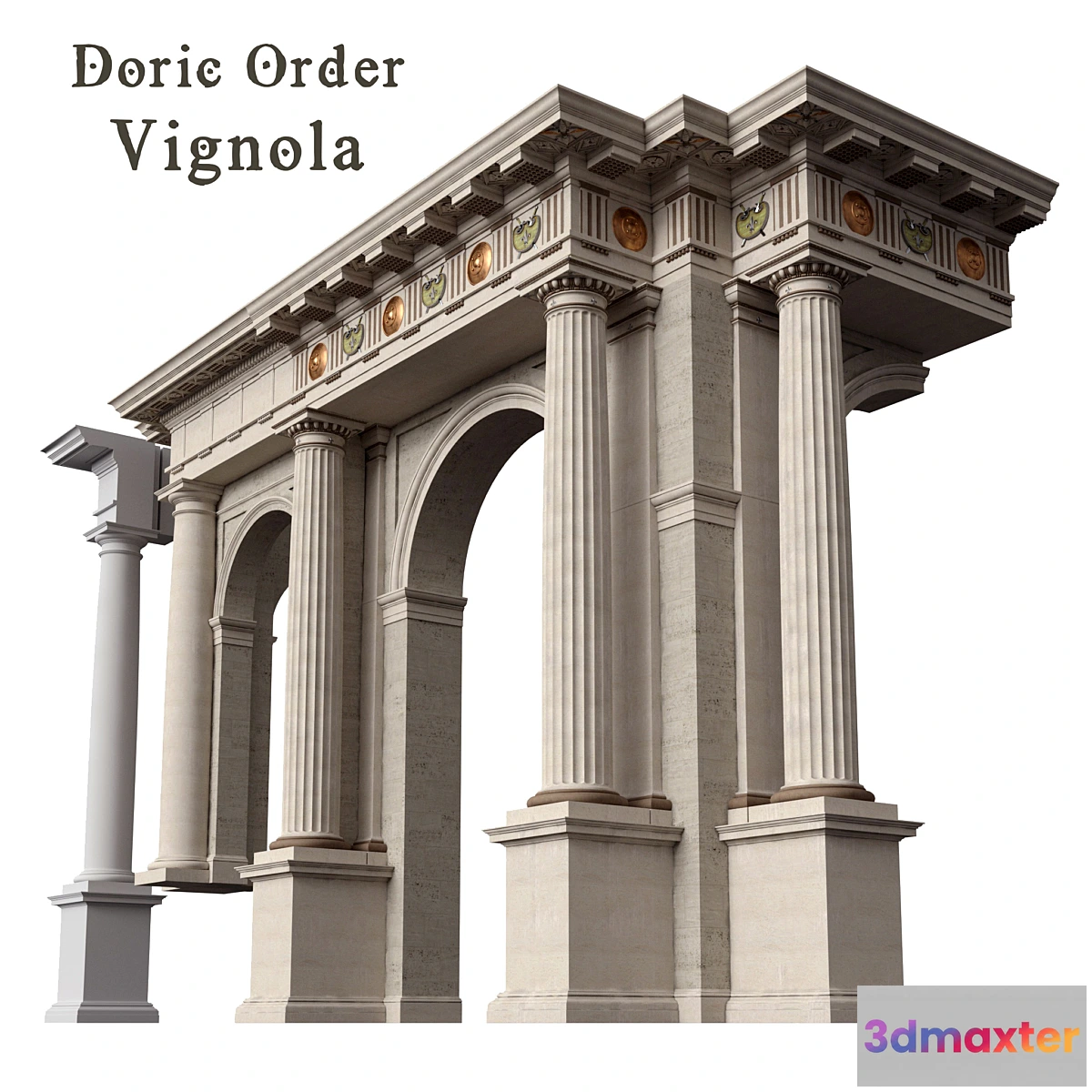 1332372 - Doric Order Vignola Column 3D Max