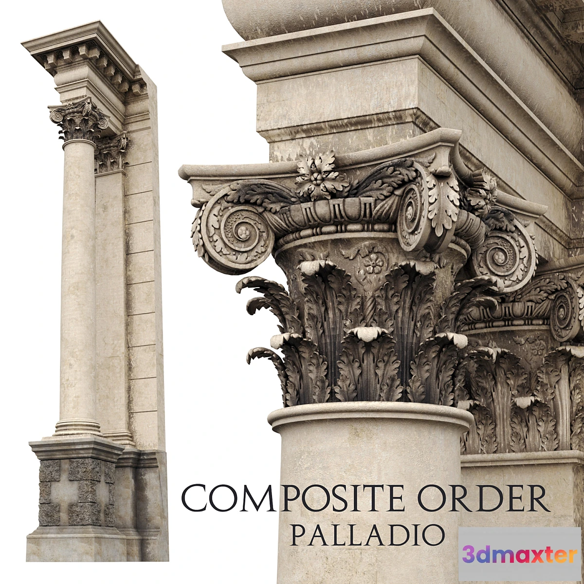 1332487 - Composite Order Palladio Column 3D Max