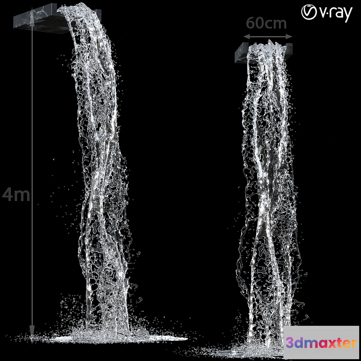 1338394 - Waterfall fountains 002 3D Max