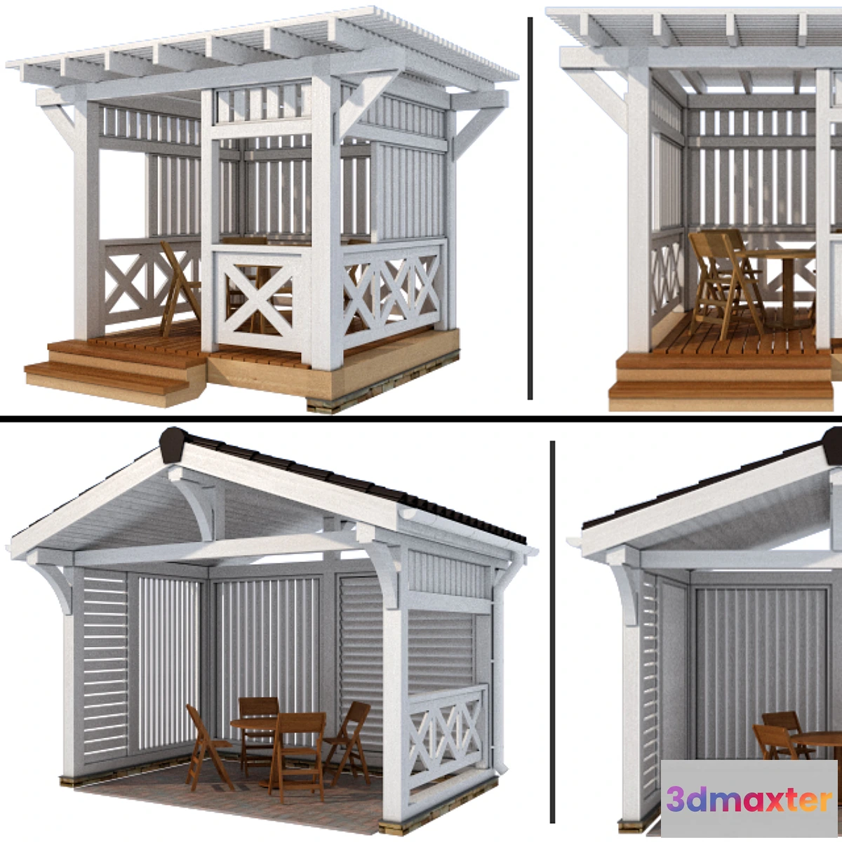 1342169 - Arbor in a modern style (2 options) 3D Max