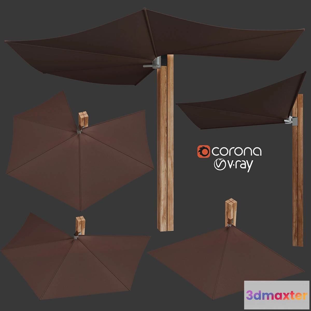 1353091 - Wall-mounted Garden umbrella 3D Max