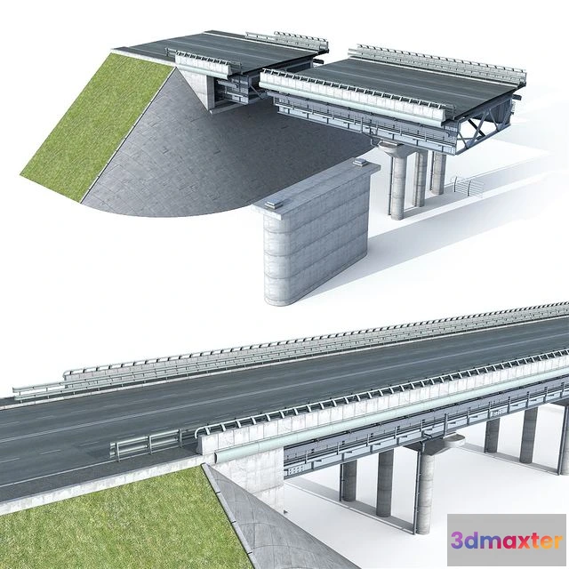 1538152 - Motor-road bridge 3D Max